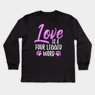 Dog Lover Keeper Whelp Mom Gift Kids Long Sleeve T-Shirt